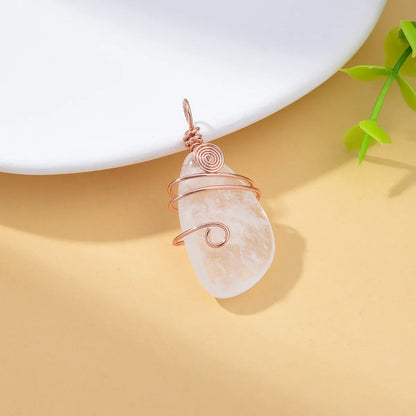 1 Piece Natural Stone Copper Agate Opal Color Block Pendant