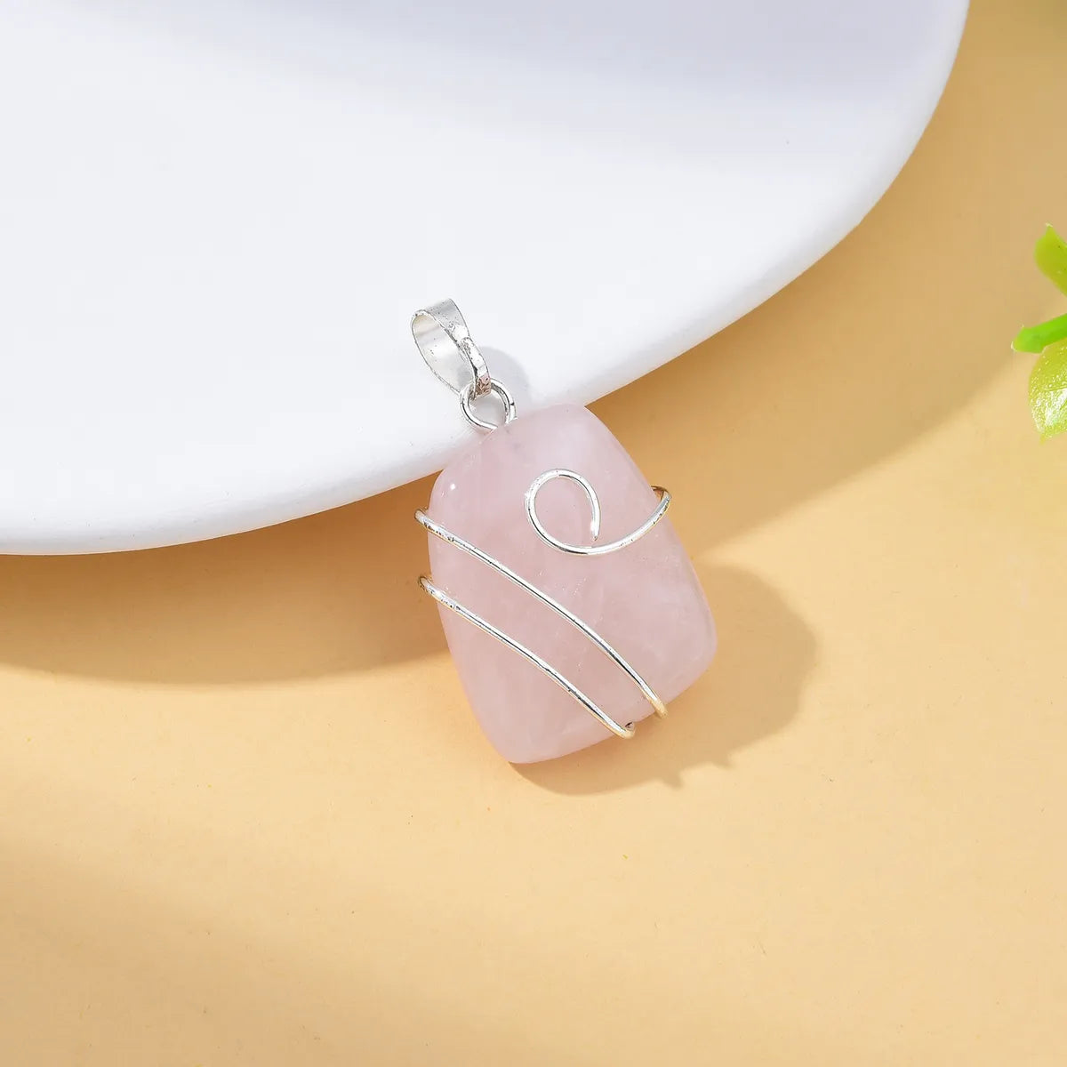 1 Piece Natural Stone Copper Agate Opal Solid Color Pendant