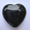 1 Piece Natural Stone Crystal Obsidian Heart Shape Beads