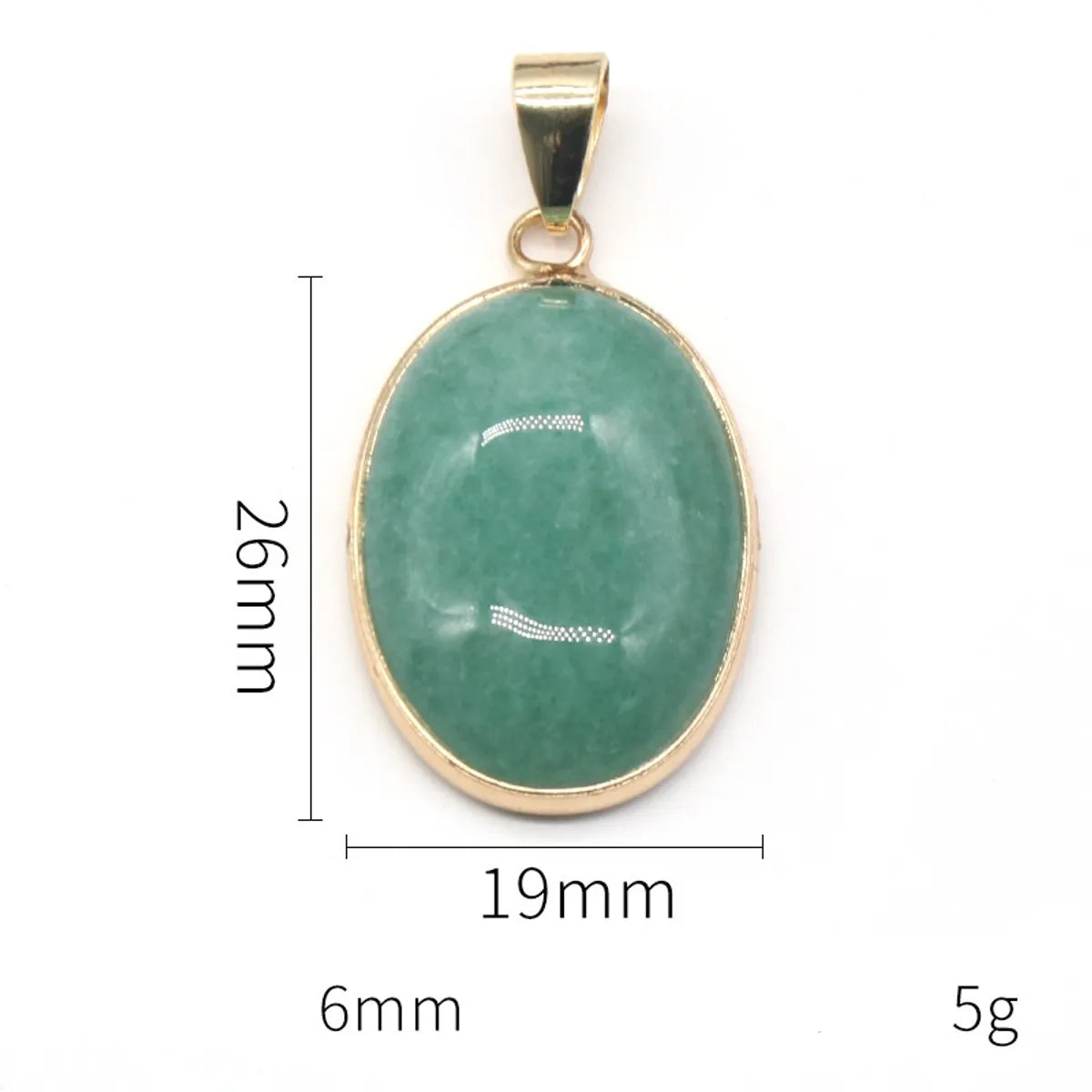 1 Piece Natural Stone Gem Pendant