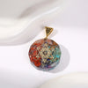 1 Piece Natural Stone Resin Hexagram Moon Life Tree Pendant