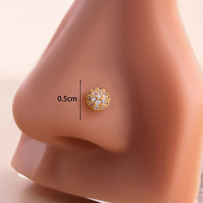 1 Piece Nose Rings & Studs Casual Simple Style Bow Knot 316L Stainless Steel  Copper Inlay Zircon Nose Rings & Studs