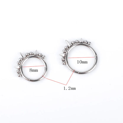 1 Piece Nose Rings & Studs Simple Style Solid Color Stainless Steel Nose Ring