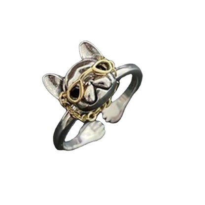 1 Piece Novelty Dog Alloy Stoving Varnish Women's Open Ring