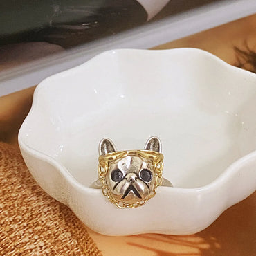 1 Piece Novelty Dog Alloy Stoving Varnish Women's Open Ring