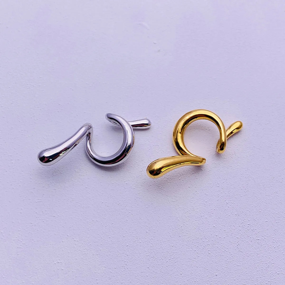 1 Piece Novelty Irregular Plating Copper Ear Cuffs