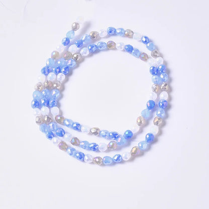 1 Strand/Package 5.5x4mm Hole Under 1mm Glass Electroplate Glass Beads Colorful Simple Beads