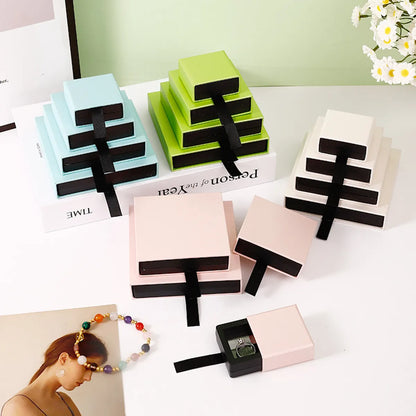 1 Piece Paper Simple Style Daily Solid Color Jewelry Boxes