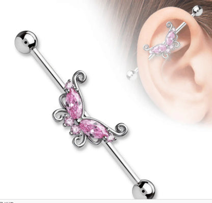 1 Piece Preppy Style Simple Style Classic Style Animal Fruit Snowflake Plating Inlay Stainless Steel Titanium Zircon White Gold Plated Gold Plated Ear Studs