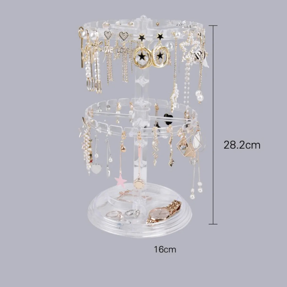 1 Piece PS Casual Simple Style Solid Color Jewelry Rack