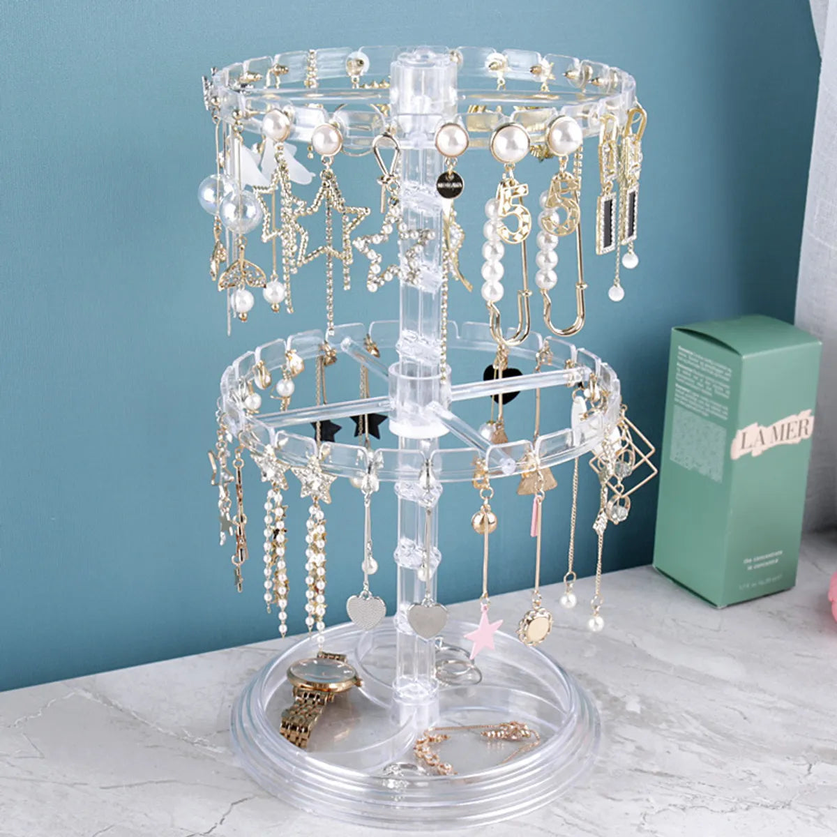 1 Piece PS Casual Simple Style Solid Color Jewelry Rack