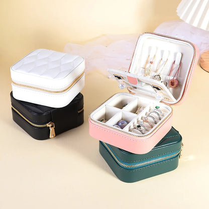 1 Piece Pu Leather Elegant Daily Solid Color Jewelry Boxes