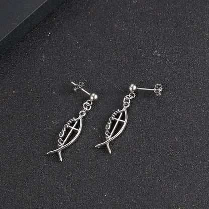 1 Piece Punk Cool Style Solid Color 304 Stainless Steel None None Drop Earrings