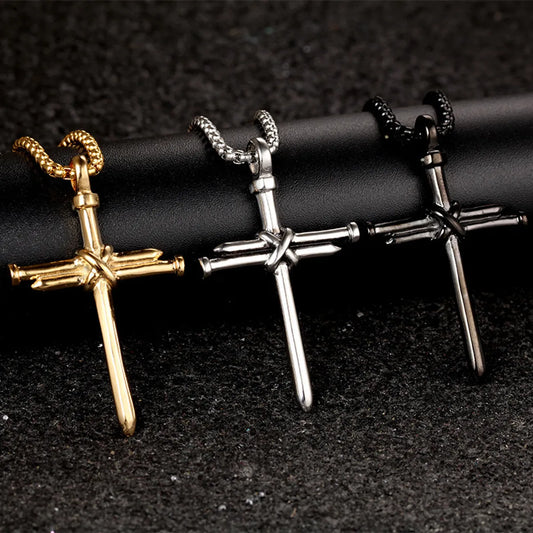 1 Piece Punk Cross Alloy Plating Unisex Necklace