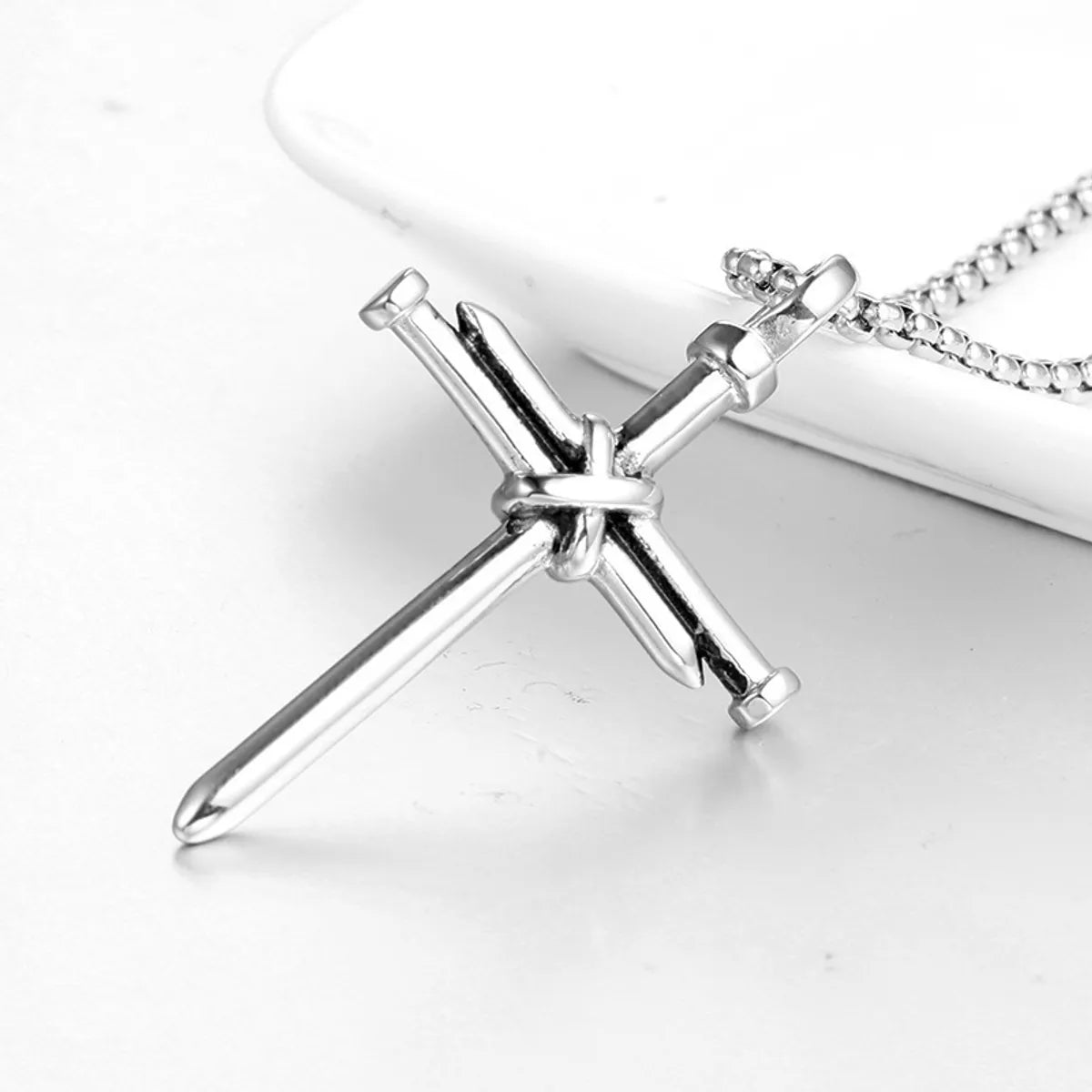 1 Piece Punk Cross Alloy Plating Unisex Necklace