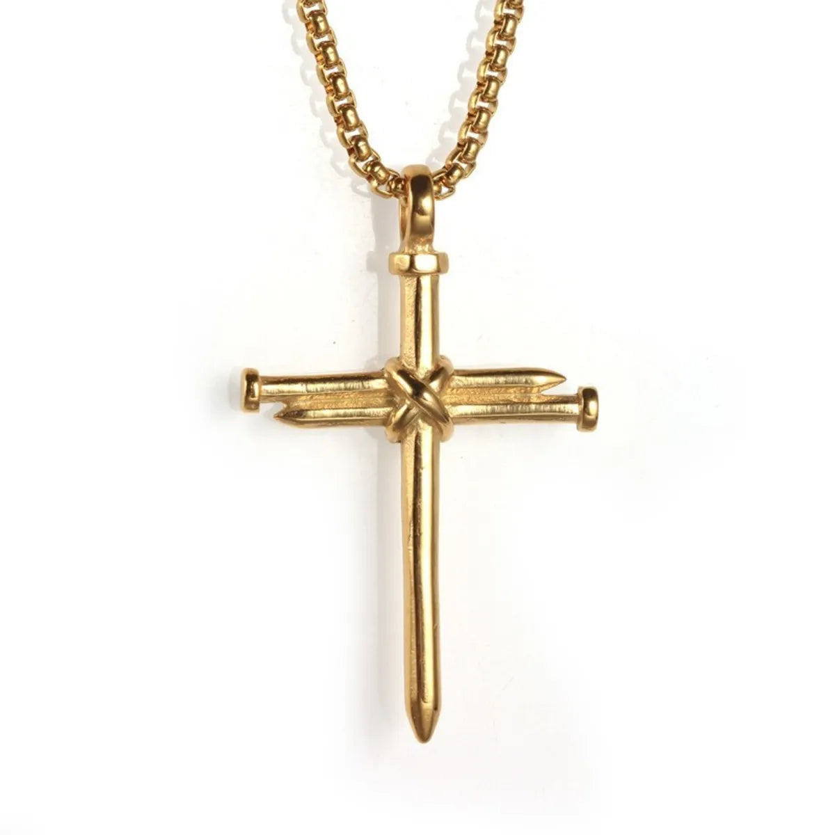 1 Piece Punk Cross Alloy Plating Unisex Necklace