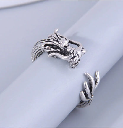 1 Piece Punk Dragon Alloy Women's Open Ring