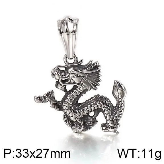 1 Piece Punk Dragon Titanium Steel Jewelry Accessories