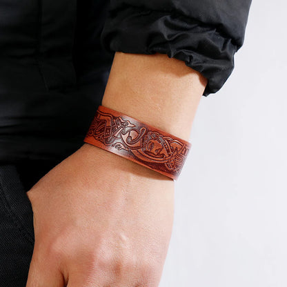 Punk Geometric Pu Leather Plating Men'S Bracelets