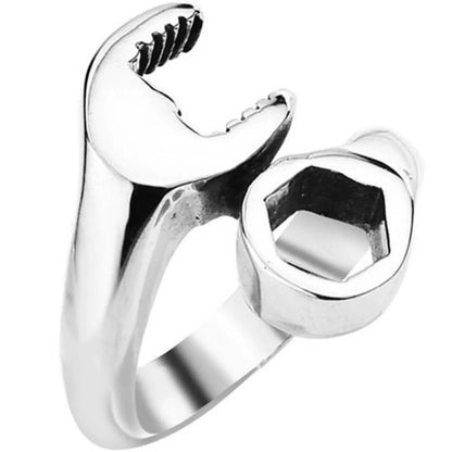 1 Piece Punk Geometric Stainless Steel Asymmetrical Men'S Rings