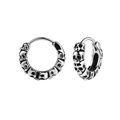 1 Piece Punk Solid Color Stainless Steel Earrings