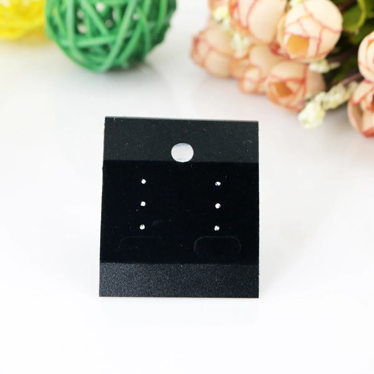 1 Piece PVC Flannel Solid Color Hair Accessories Card Earring Card