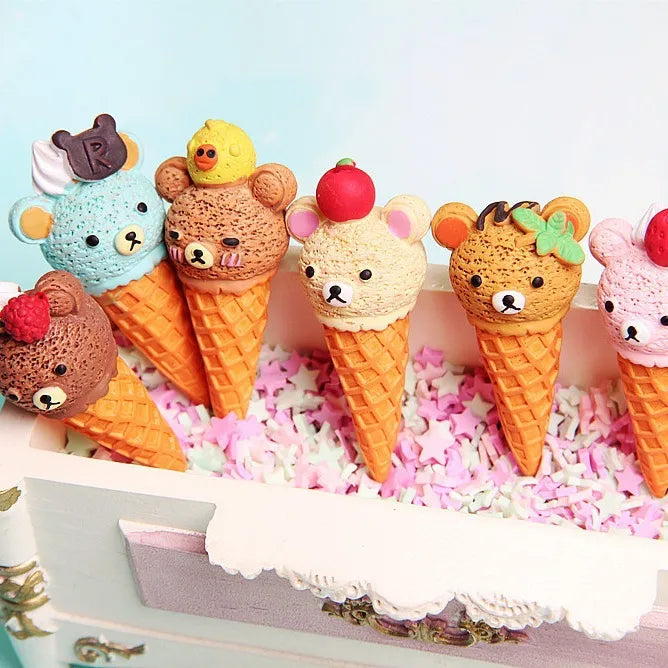 1 Piece Resin Ice Cream Jewelry Accessories