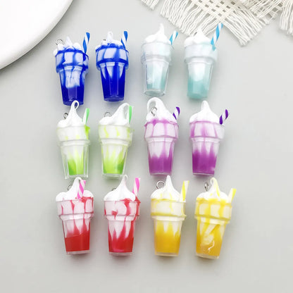 6 Models, 2 Each, 12/Bag Resin Ice Cream Pendant