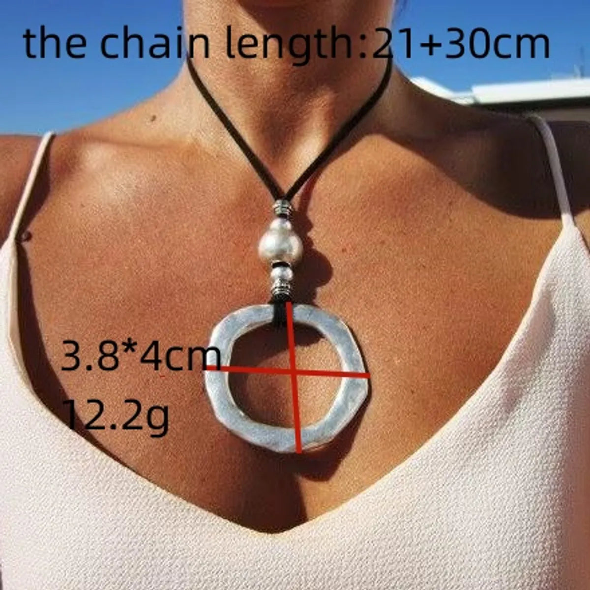 1 Piece Retro Circle Alloy Handmade Women's Pendant Necklace