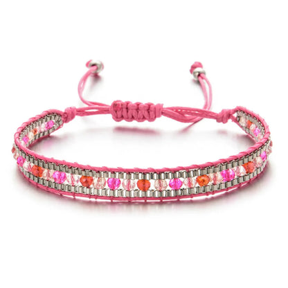 Retro Circle Beaded Rope Braid Women'S Bracelets