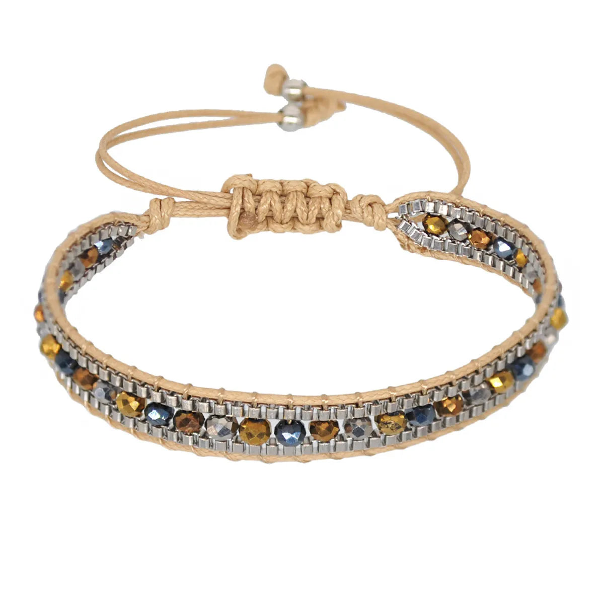 Retro Circle Beaded Rope Braid Women'S Bracelets