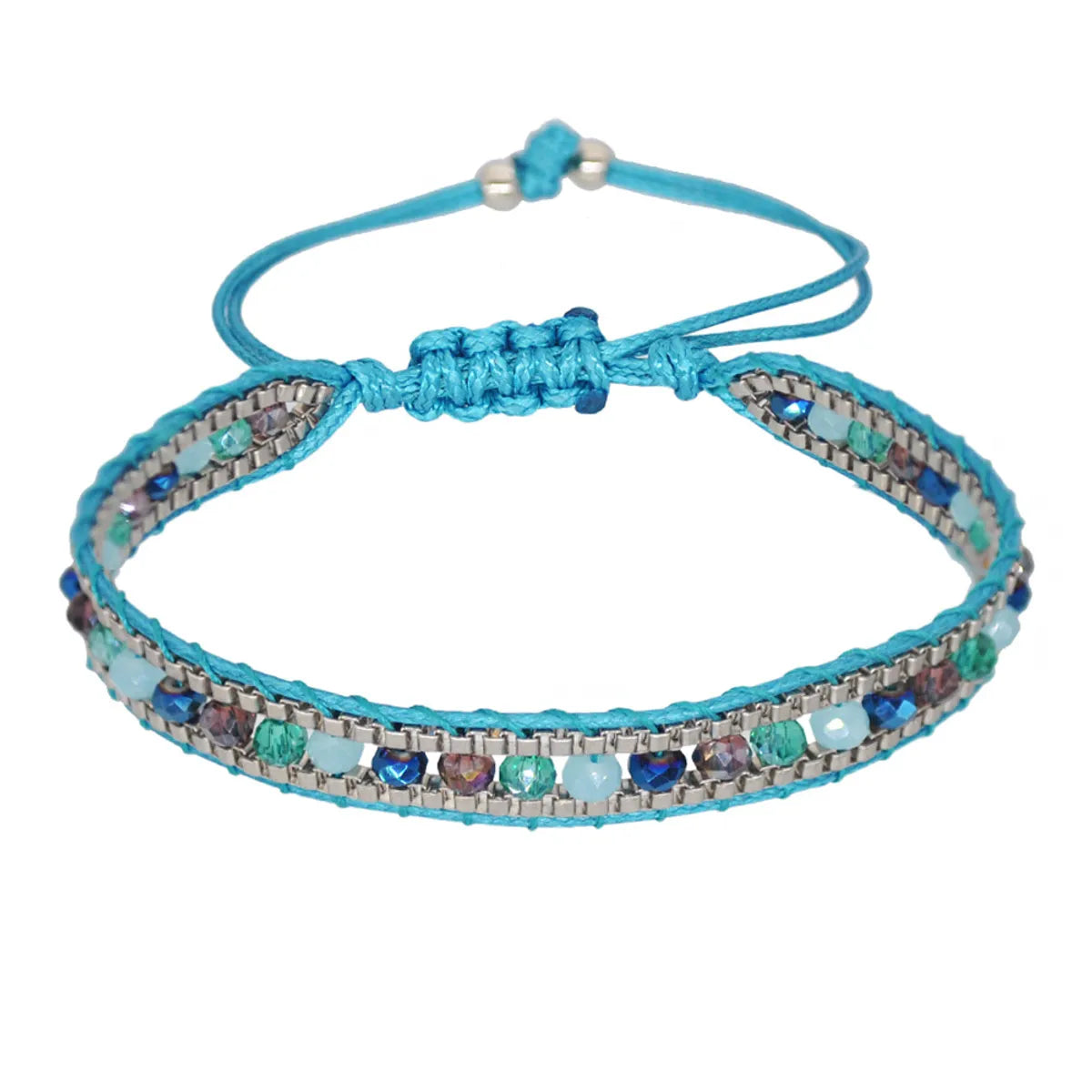 Retro Circle Beaded Rope Braid Women'S Bracelets