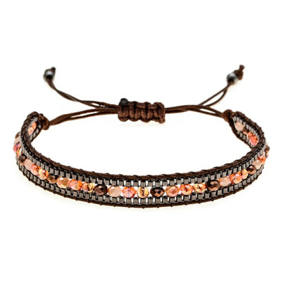 Retro Circle Beaded Rope Braid Women'S Bracelets