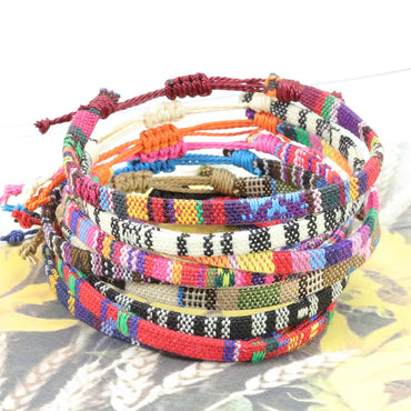 1 Piece Retro Color Block Cloth Stripe Women's Bracelets