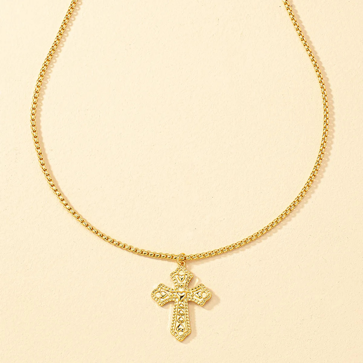 1 Piece Retro Cross Alloy Plating Women's Necklace