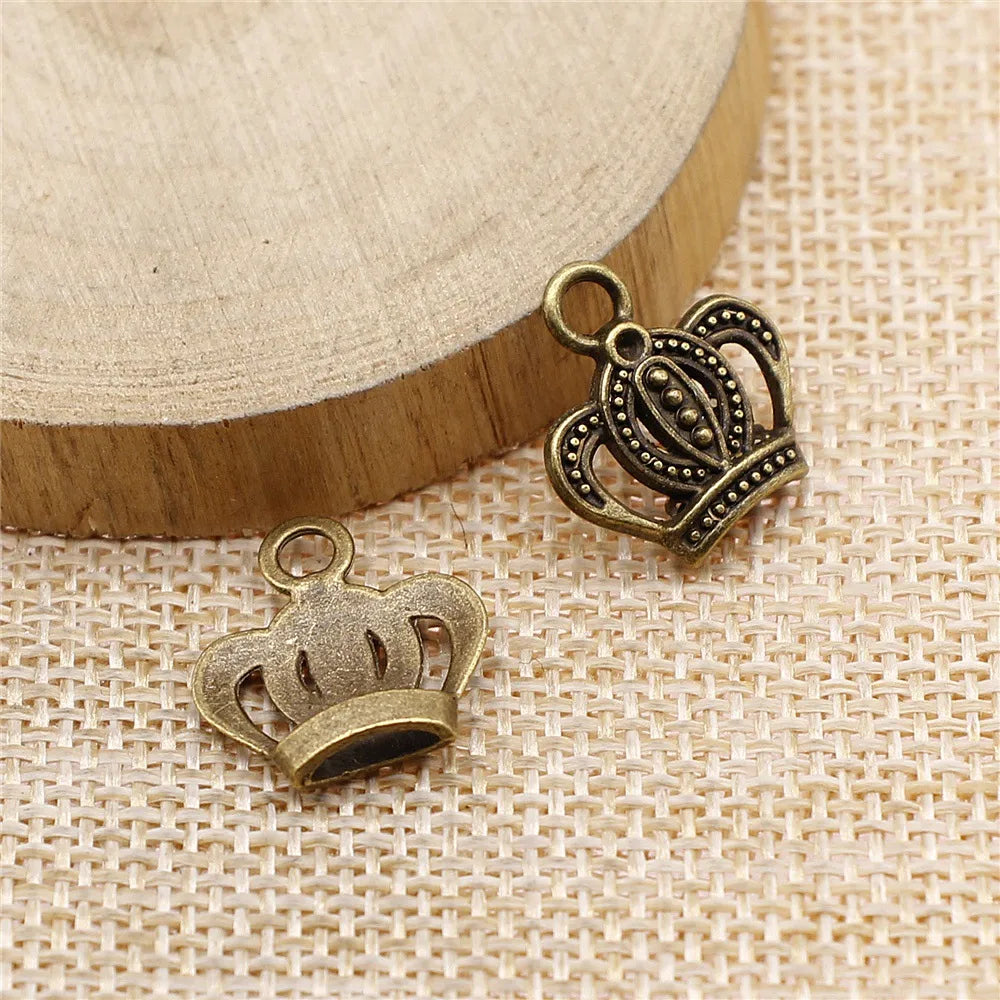 1 Piece Retro Crown Alloy Plating Pendant Jewelry Accessories