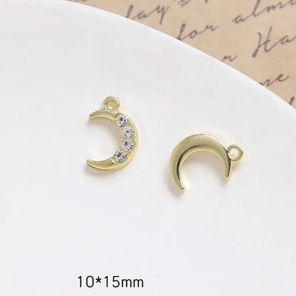 1 Piece Retro Devil'S Eye Moon Heart Shape Alloy Inlay Jewelry Accessories