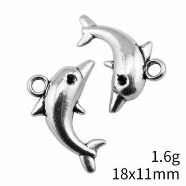 1 Piece Retro Dolphin Alloy Plating Pendant Jewelry Accessories