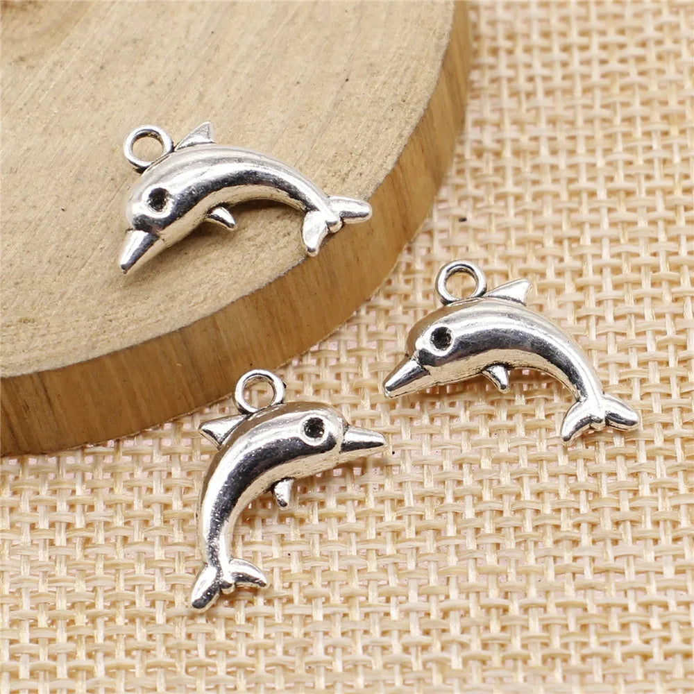 1 Piece Retro Dolphin Alloy Plating Pendant Jewelry Accessories