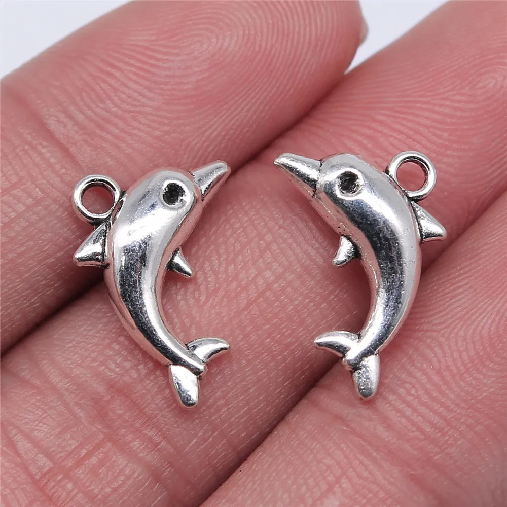 1 Piece Retro Dolphin Alloy Plating Pendant Jewelry Accessories