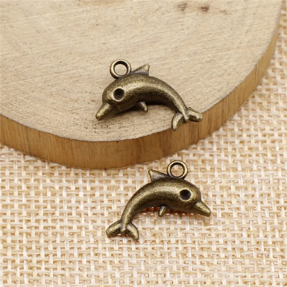 1 Piece Retro Dolphin Alloy Plating Pendant Jewelry Accessories