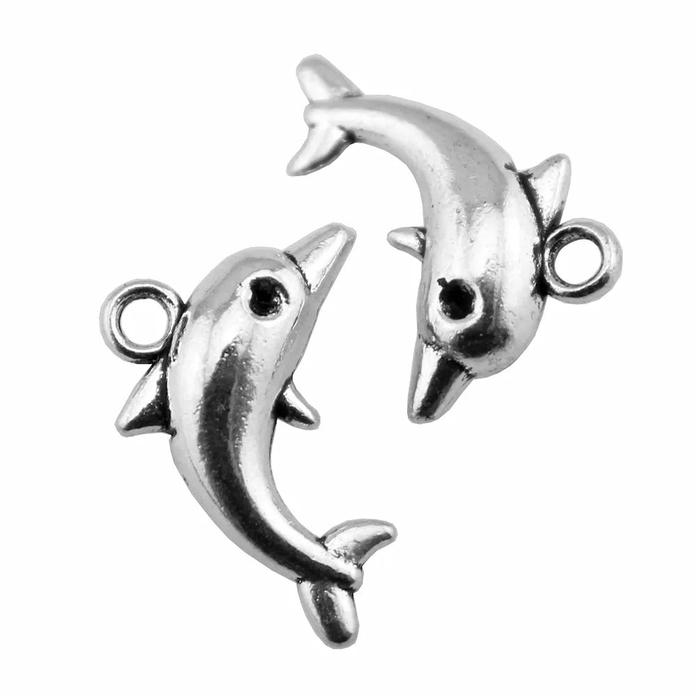 1 Piece Retro Dolphin Alloy Plating Pendant Jewelry Accessories