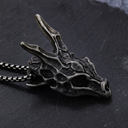 1 Piece Retro Dragon Stainless Steel Polishing Men'S Pendant Necklace