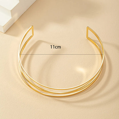 Retro Geometric Alloy Hollow Out Women'S Choker