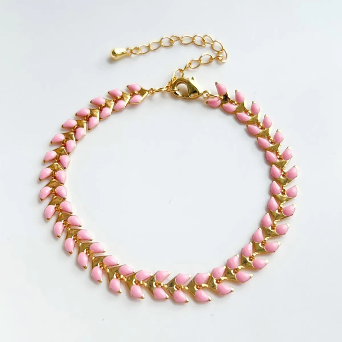 1 Piece Retro Geometric Metal Knitting Gold Plated Women's Bracelets