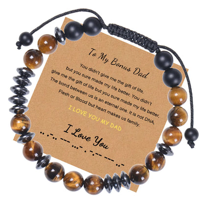 1 Piece Retro Geometric Natural Stone Tiger Eye Men'S Bracelets