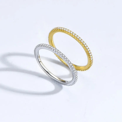 1 Piece Retro Geometric Sterling Silver Diamond Rings