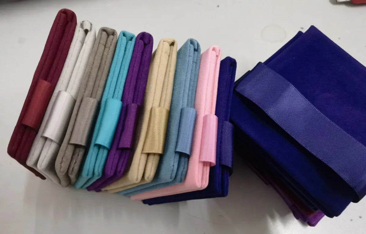 Retro Solid Color Flannel Jewelry Packaging Bags