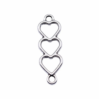 1 Piece Alloy Heart Shape Connector Retro