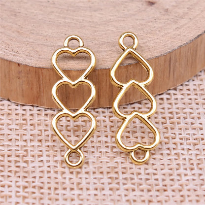 1 Piece Alloy Heart Shape Connector Retro